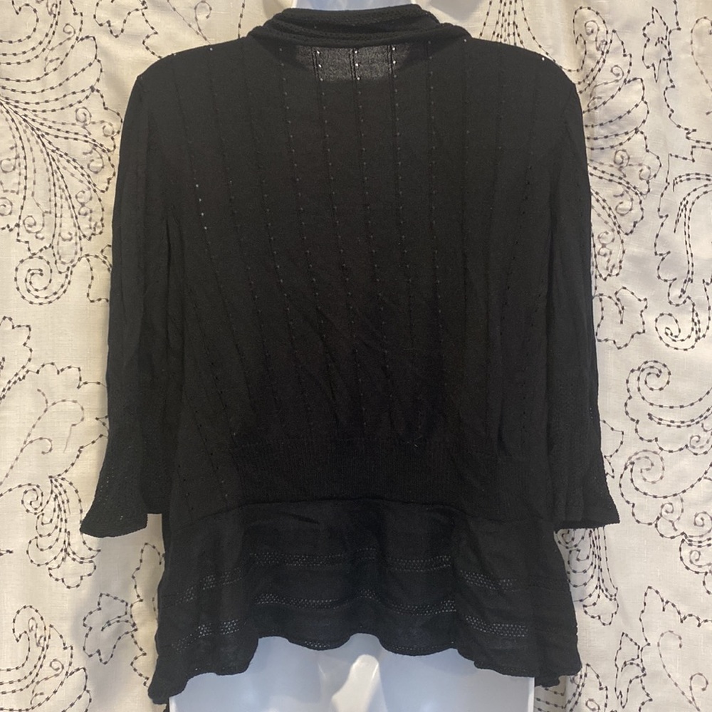Cashé Womens Black Cardigan Size Small